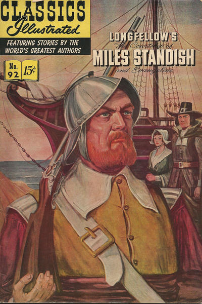 Classics Illustrated #92 The Courtship of Miles Standish and Evangeline (Fine)
