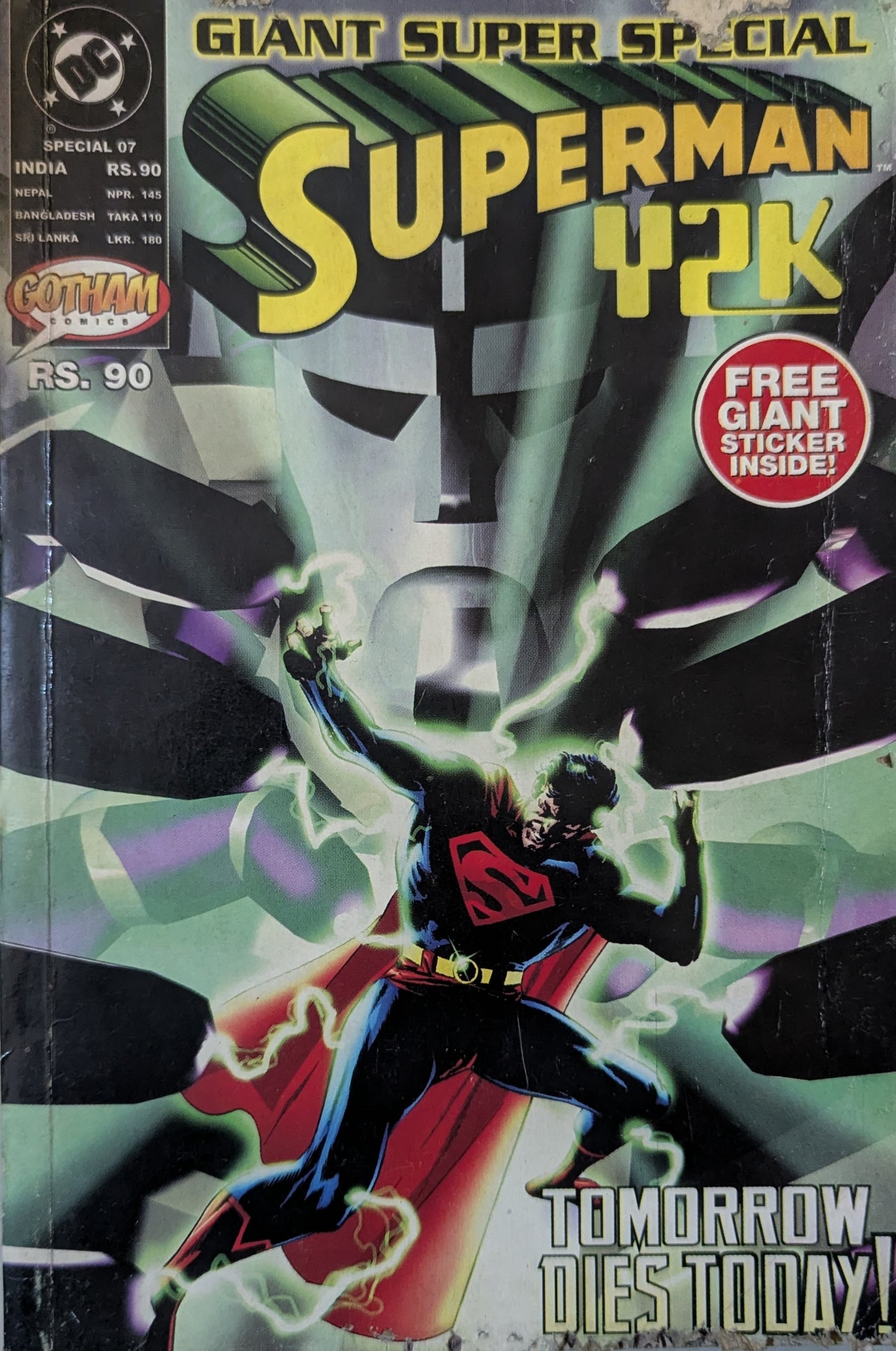 Gotham - Superman #7 - Y2K - GSS (With Sticker)