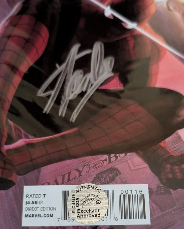 The Amazing Spider-Man (Vol. 3) #1 Alex Ross 1:75 Color Variant SIGNED by stan lee WITH COA