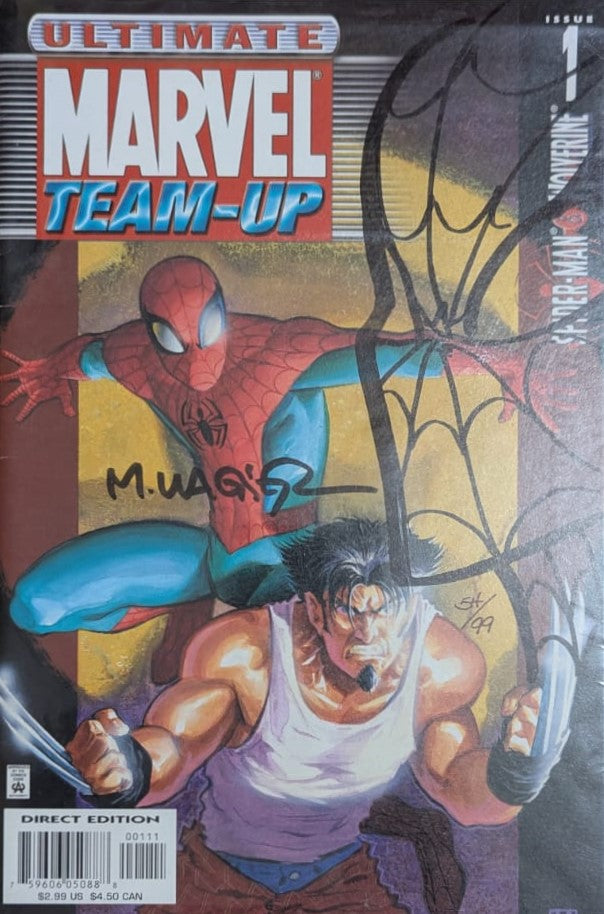 ULTIMATE MARVEL TEAM UP #1 - SPIDERMAN AND WOLVERINE REMARQUED AND SIGNED BY MATT WAGNER WITH COA