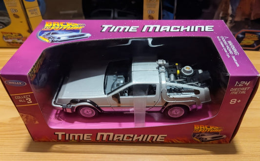 DeLorean Time Machine - Back To The Future Diecast 1:24 scale model car by Welly