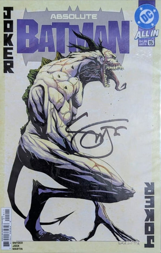 DC ALL IN  - ABSOLUTE BATMAN #15 SIGNED BY SCOTT SNYDER WITH COA