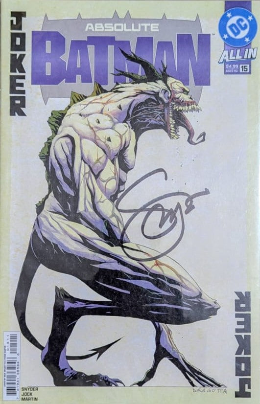 DC ALL IN  - ABSOLUTE BATMAN #15 SIGNED BY SCOTT SNYDER WITH COA